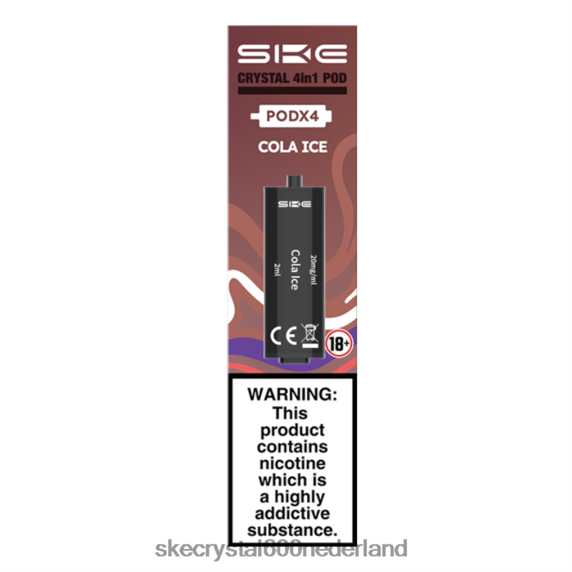 SKE crystal 2400 4 in 1 voorgevulde peulen - 4 st diverse smaken FZZJ100 Crystal Bar Vape Prijs